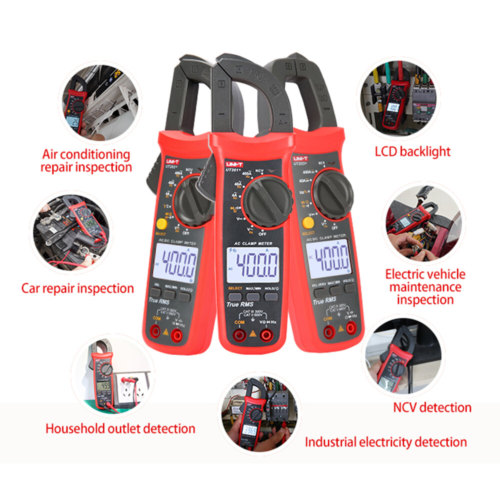 UNI-T UT202A+ Voltage 600A AC Current Resistance Digital Clamp Meter multimeter