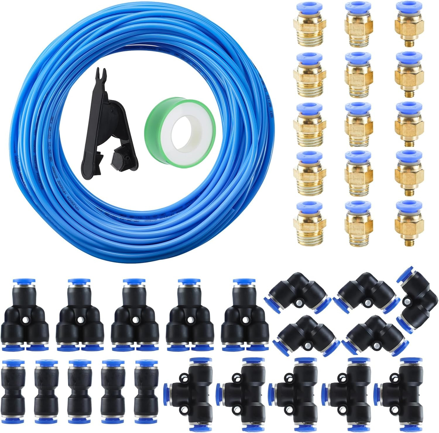 100Ft 6Mm OD 4Mm ID Polyurethane PU Air Hose Pipe Tube Kit, High Flexibility