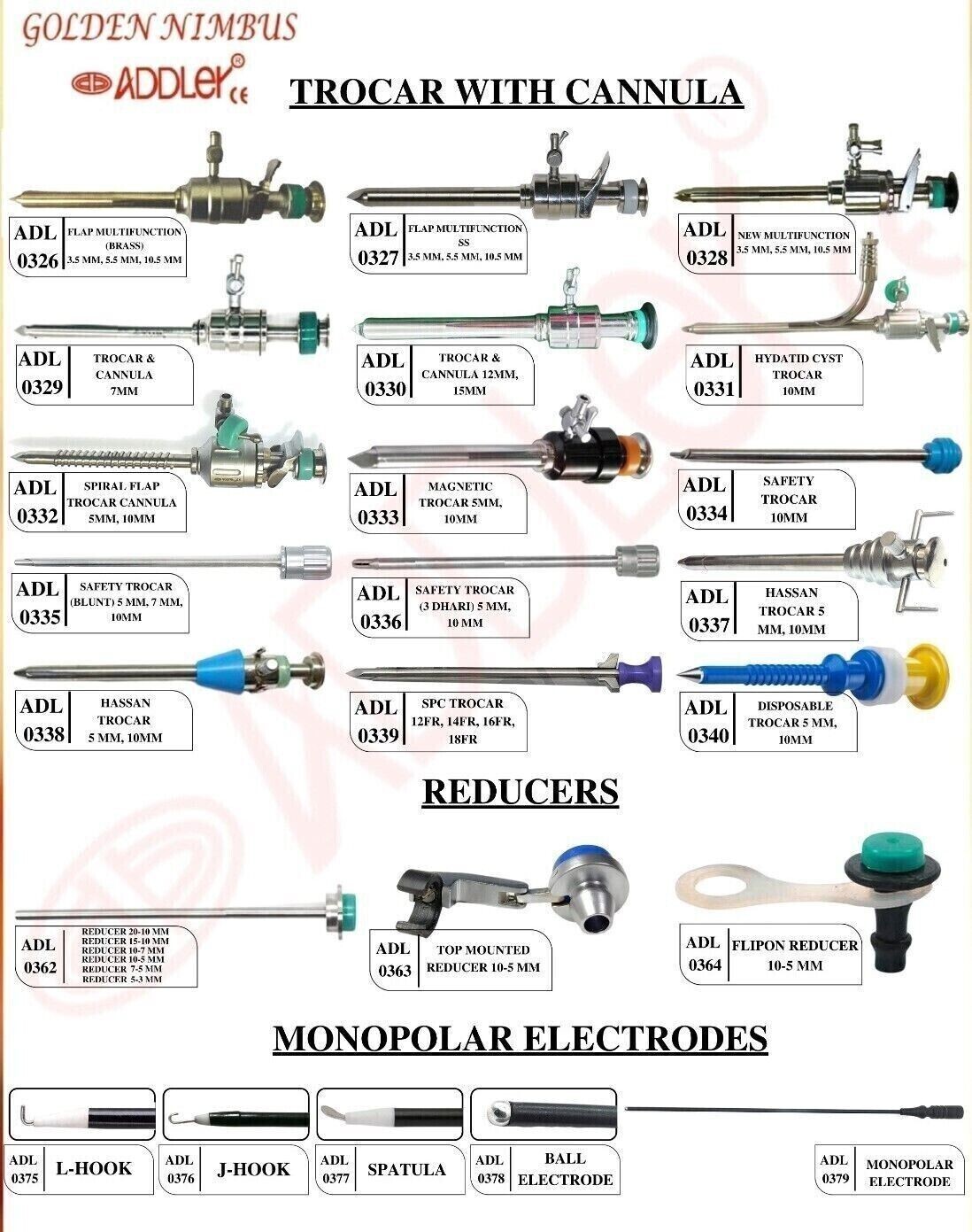 PASSIVE BIPOLAR RESECTOSCOPE TURP SET WITH WORKING ELEMENT MFG ISO CERT ADDLER