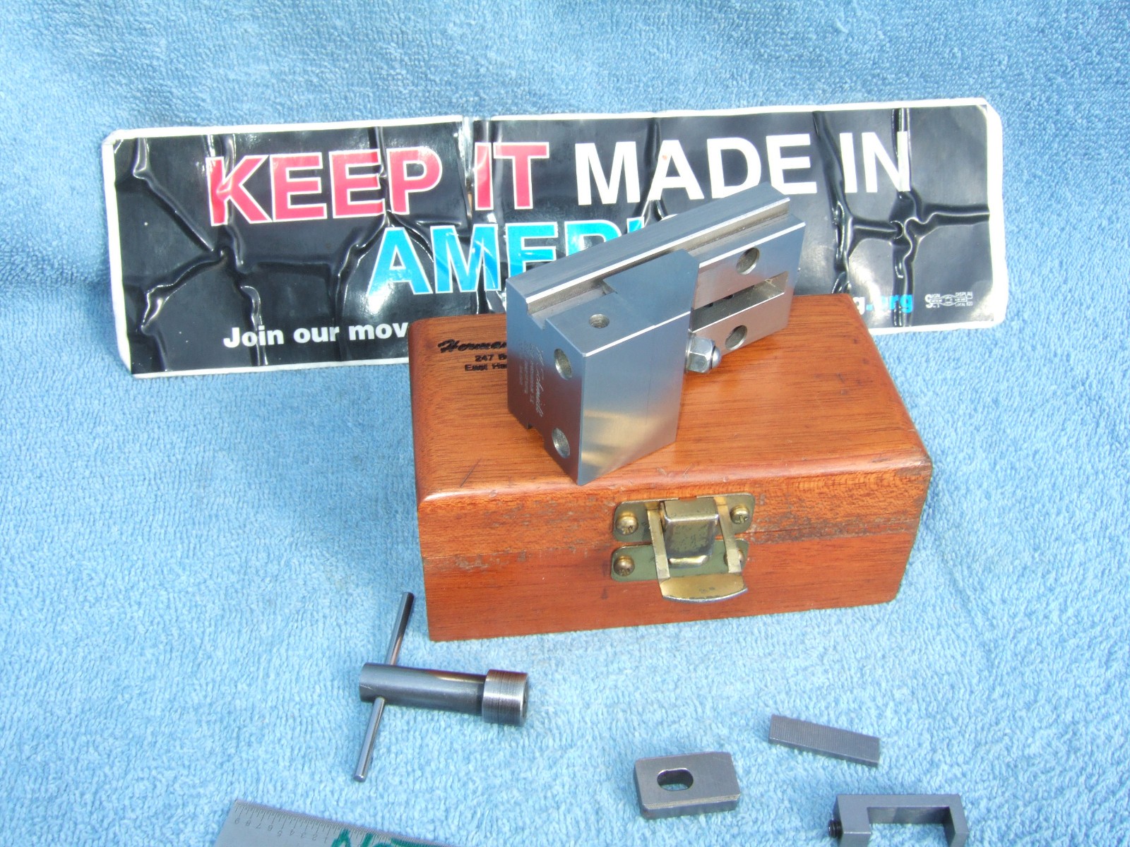 HERMANN SCHMIDT USED 2b GRIND VISE V0-1-1/2a TOOLMAKER MACHINIST CASEw/WRENCH