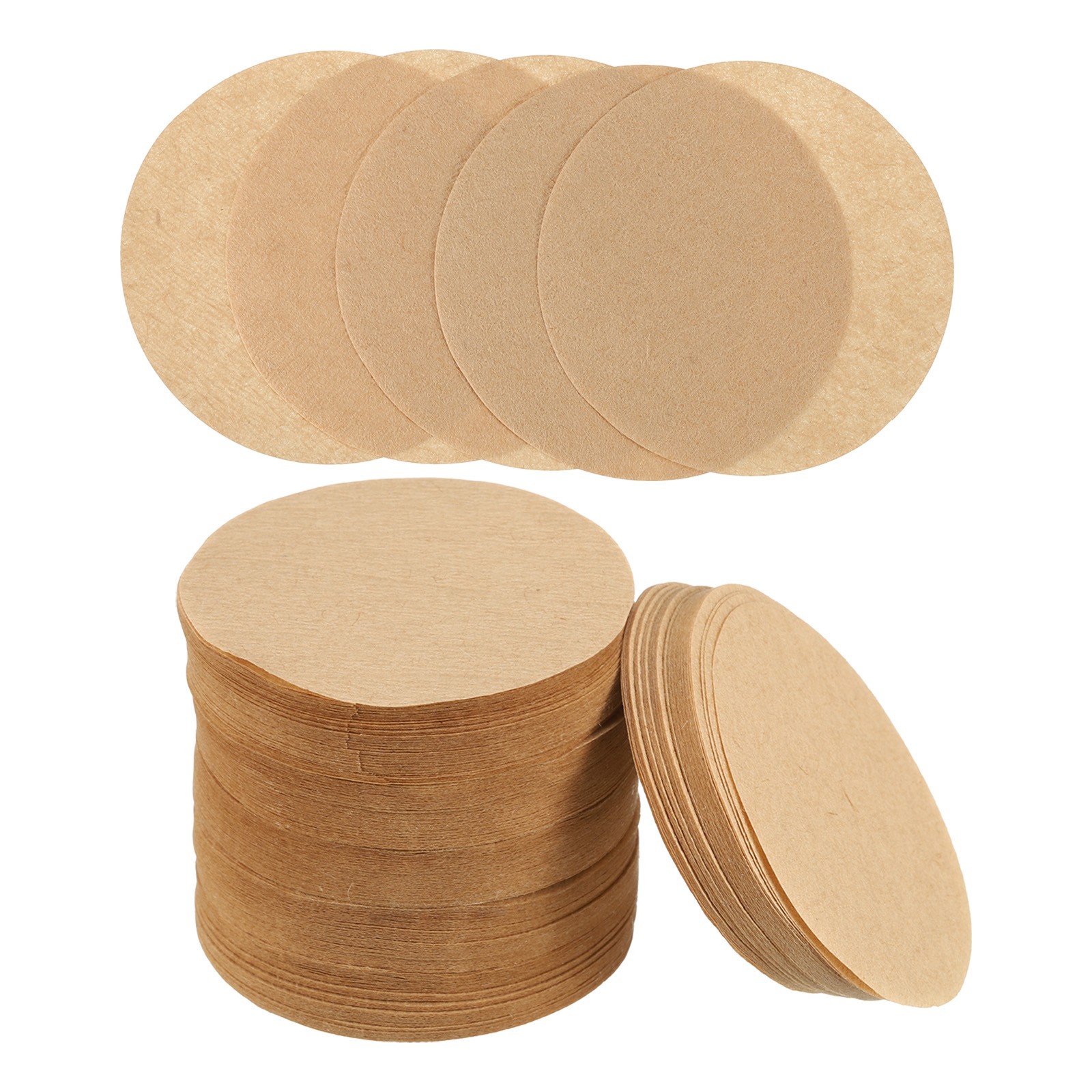 400 Count 2 inch Disposable Paper Percolator Coffee Filters Wood Fiber Brown