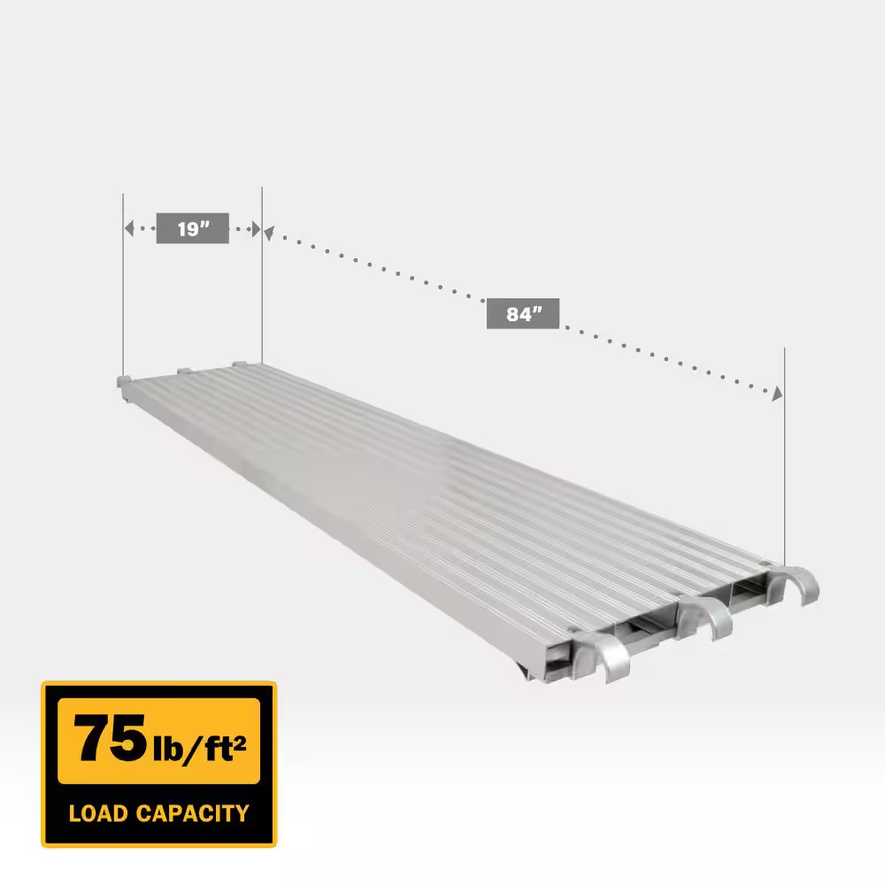 7 Ft. L X 19 In. W All-Aluminum Scaffold Platform and Plank for Standard and Arc