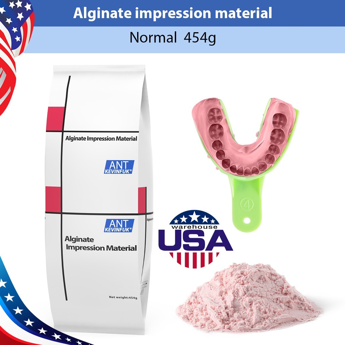 6 x Dental Chromatic Normal Set Dust Free Impression Material Alginate Dental