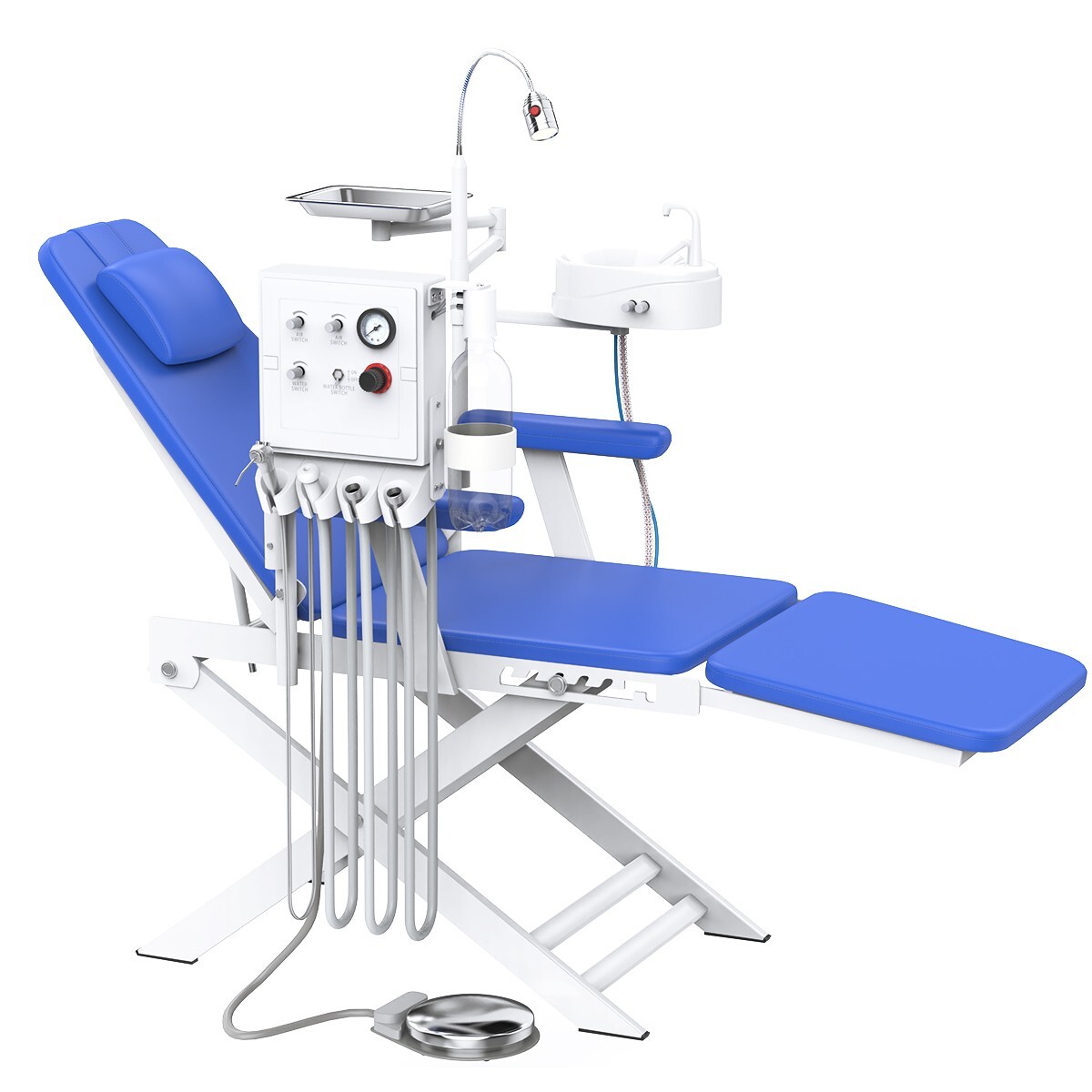 Mobile Dental Delivery Unit +Curing Light/ Dental Folding Chair Air Turbine Unit