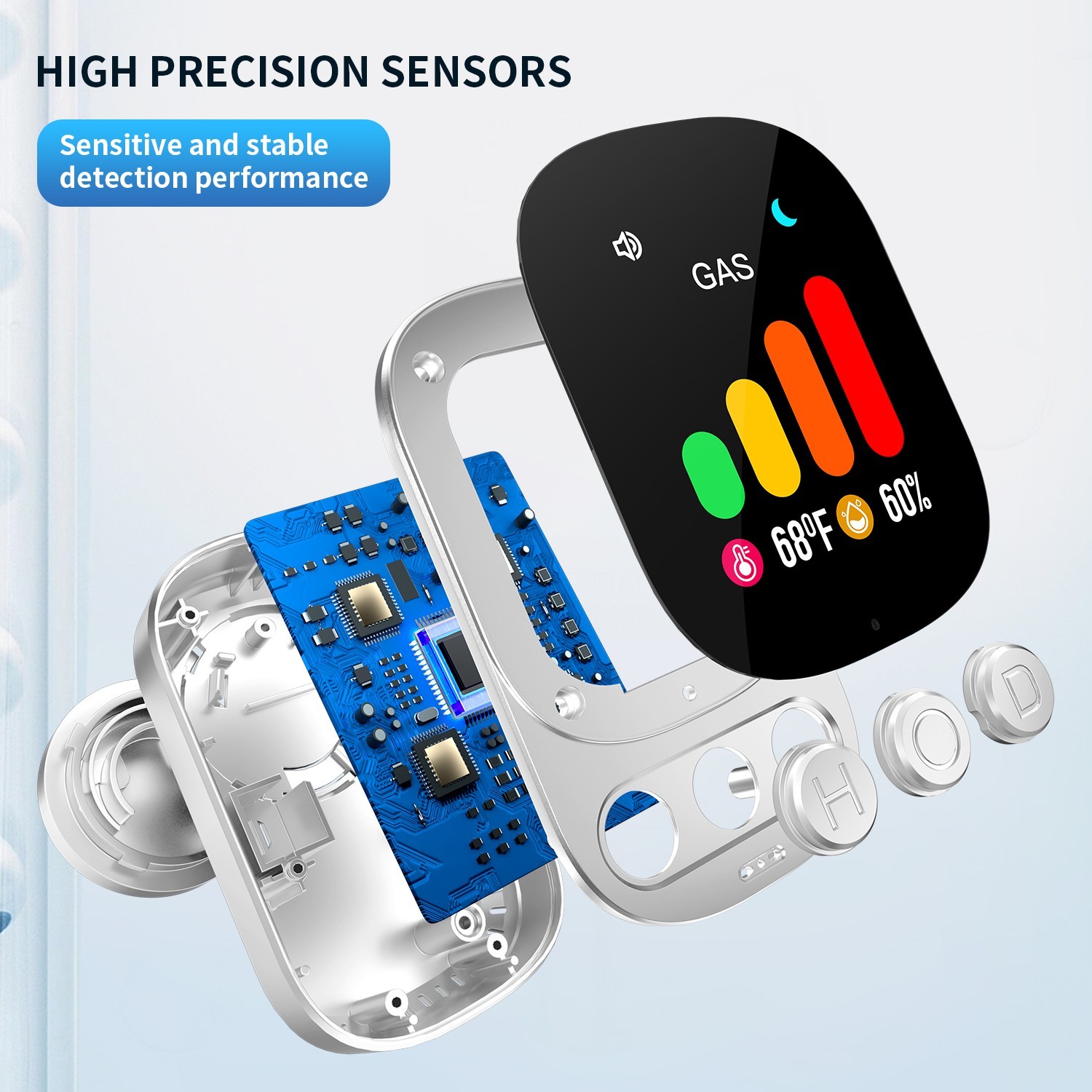 3-in-1 Gas Leak Detector Propane Methane LPG Plug-in Alarm 85dB