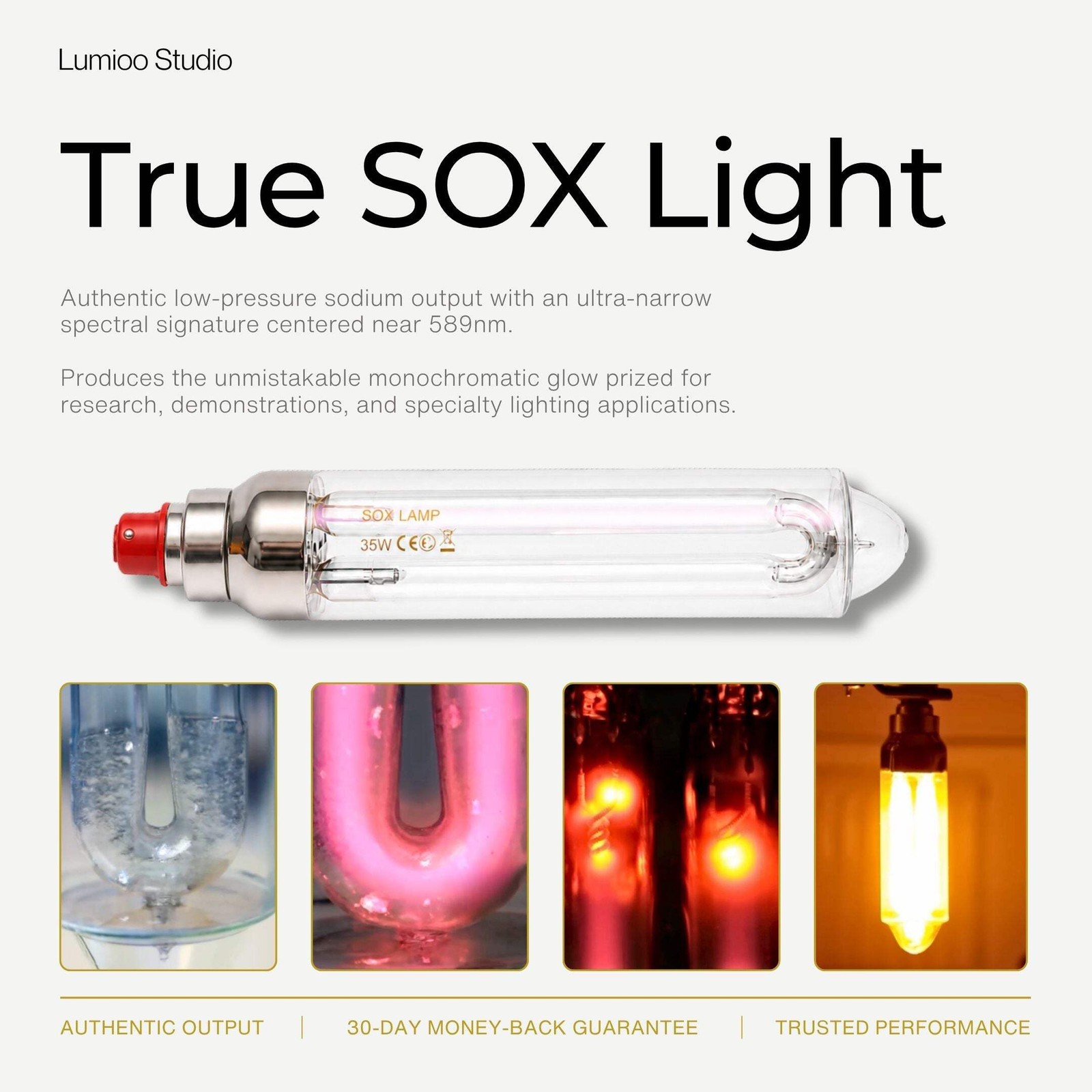 SOX 35W Low Pressure Sodium Lamp 589nm BY22D Replaces Philips/SLI SOX 35W