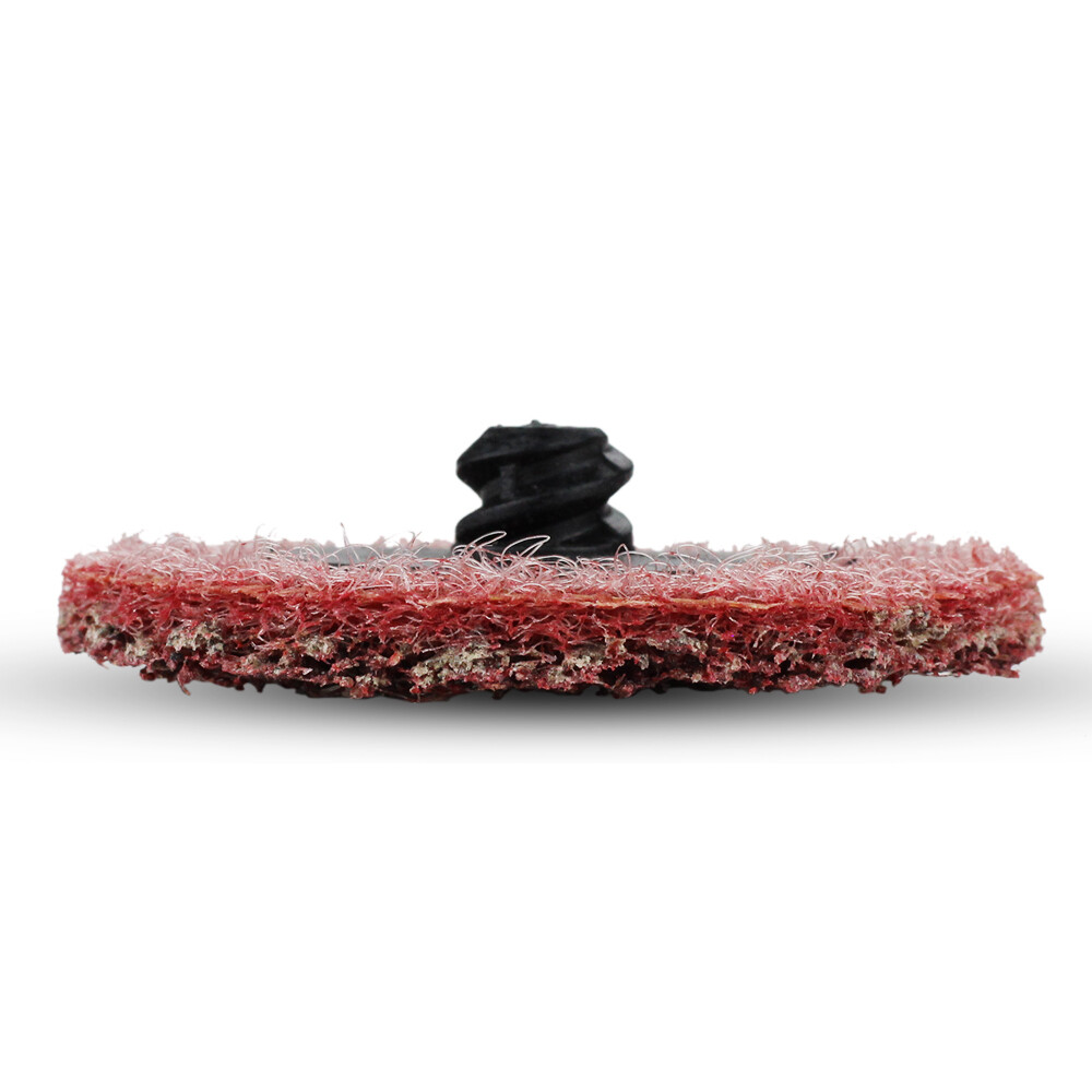 200 Pack – 2″ Roloc Surface Conditioning Discs Medium Red Quick Change Prep Pads