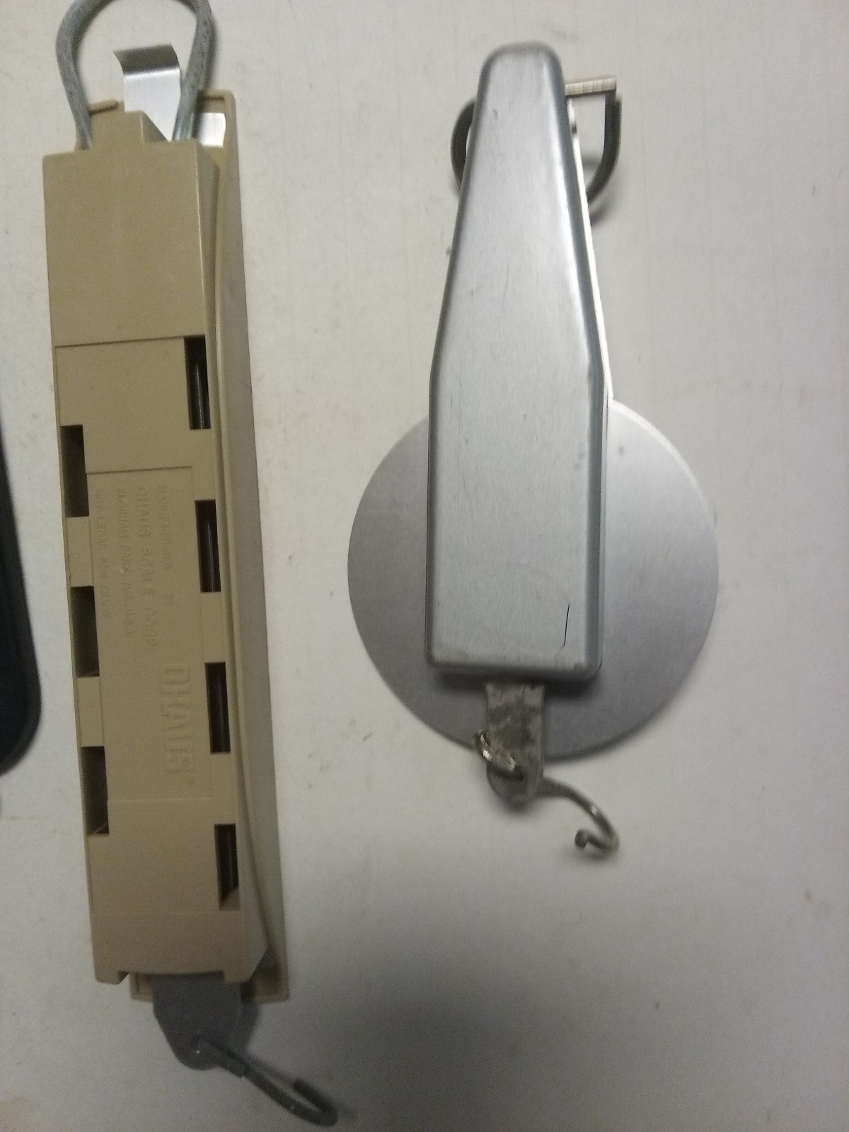 5 Different Hanging Spring Scales,Ohaus,Welch,Milvay,Grams/Ounces,School Surplus
