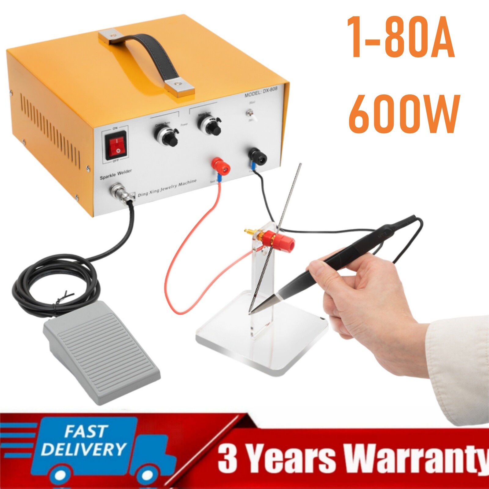 390W Jewelry Spot Welder Tengchong Welding Machine for Gold Silver Metal 1-80A
