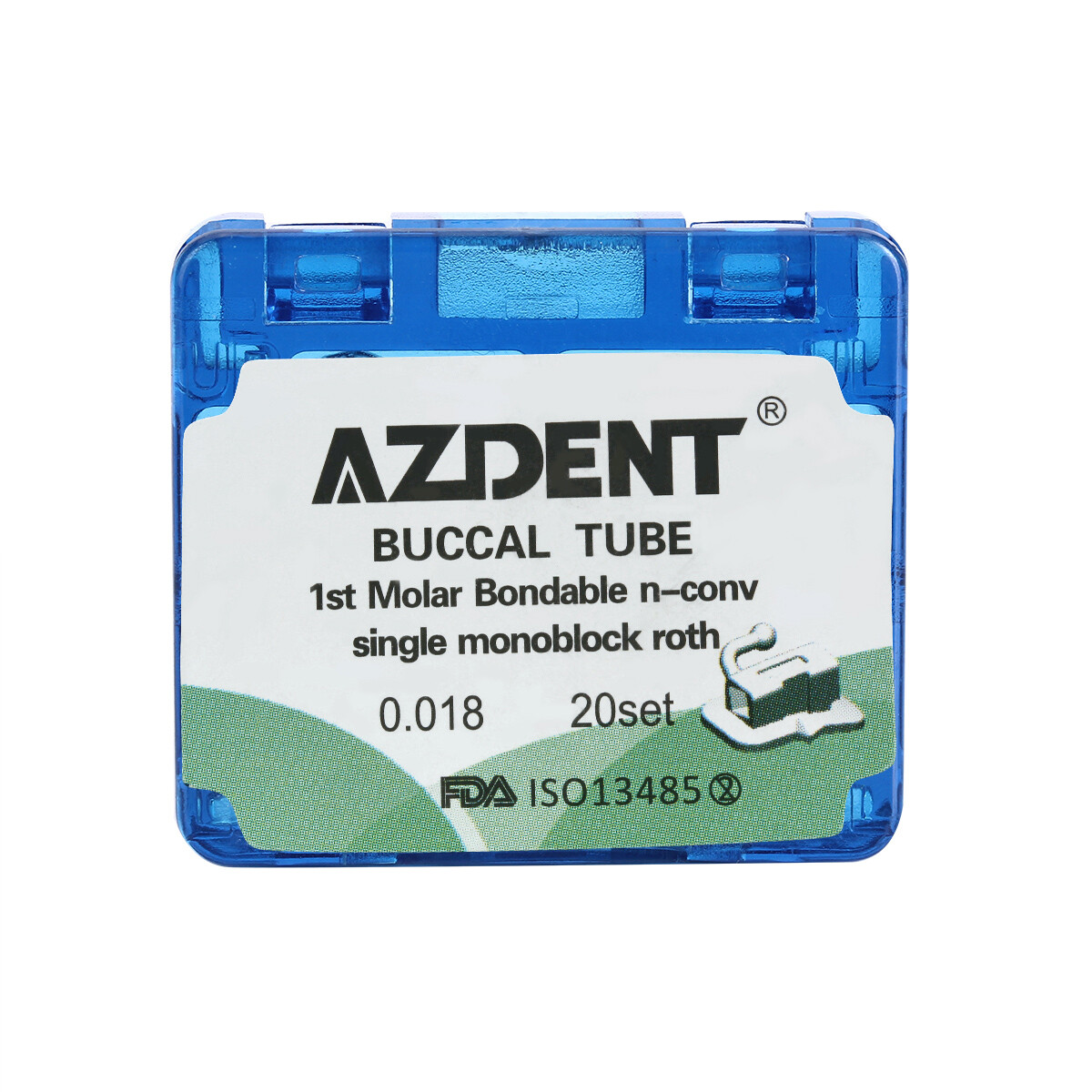 AZDENT Dental Orthodontic Bondable Buccal Tube 1st /2nd Molar Roth /MBT Non-Conv