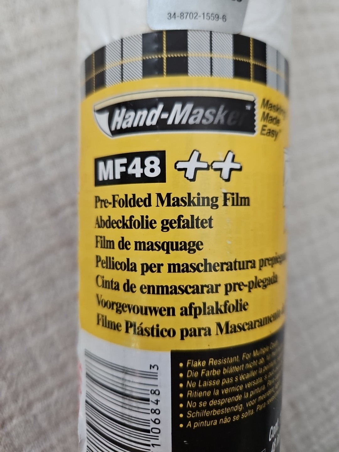 3M HAND MASKER MF48, PRE FOLDED MASKING FILM, 48 INCHES BY 180 FEET.
