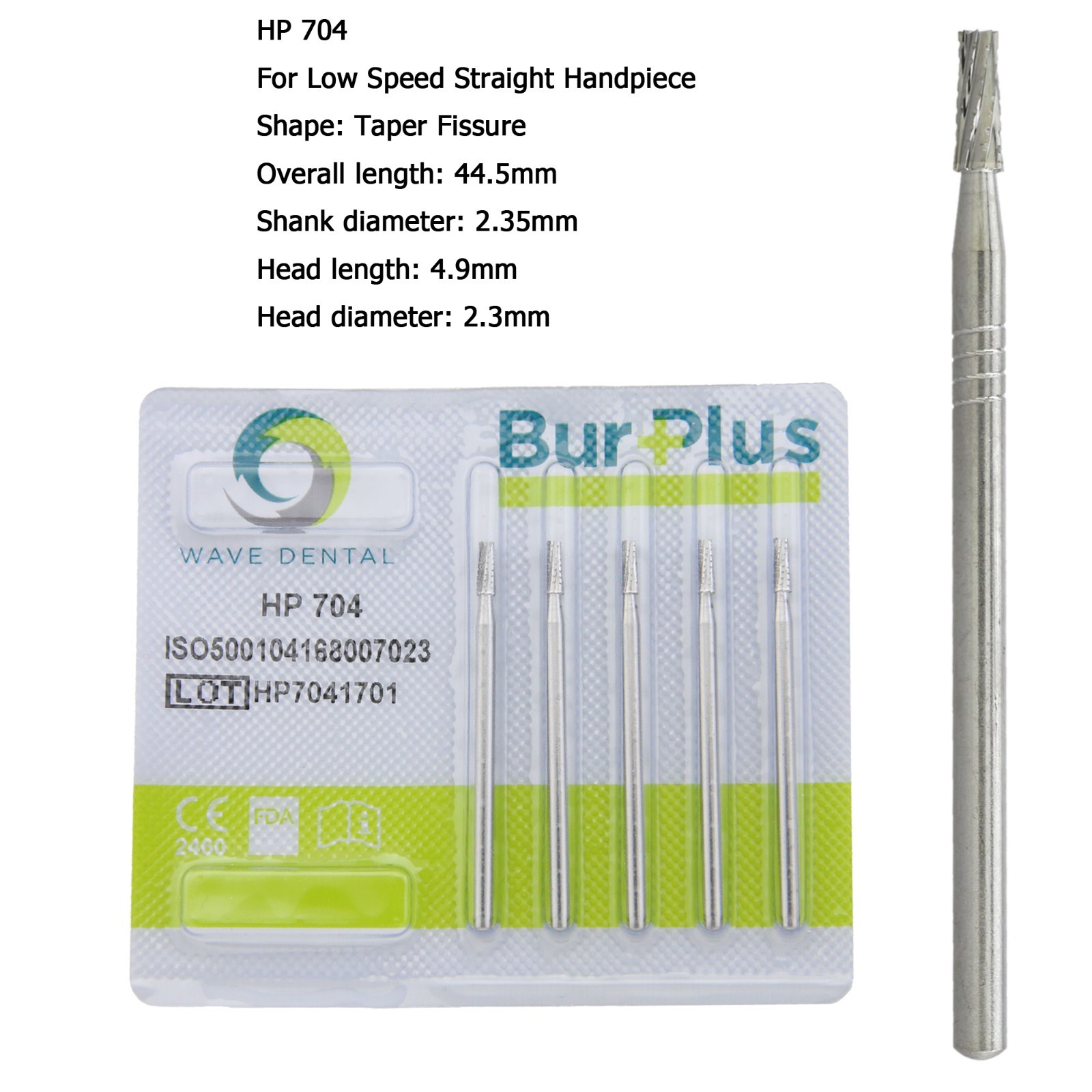 WAVE Dental Carbide Burs HP Long Surgical Burs For Straight Handpiece 703L 702