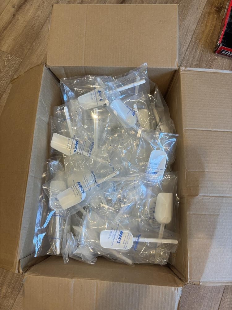 Bel-Art Sterileware Sterile Sampling Scoop 125ml 4oz White Lot of 97 H36904