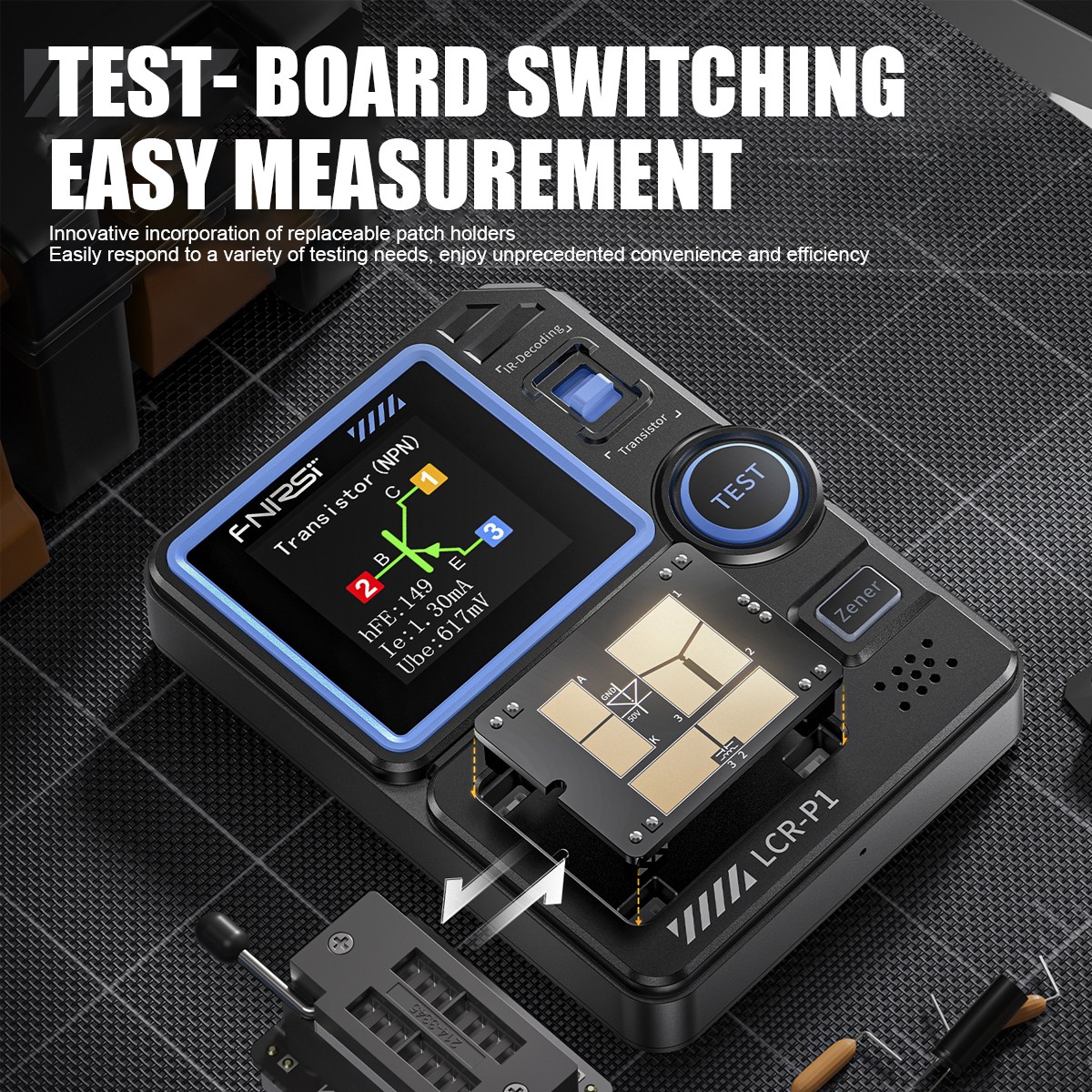 FNIRSI LCR-P1 Transistor Tester Diode Triode MOSFET NPN PNP SMD LCR ESR Meter·
