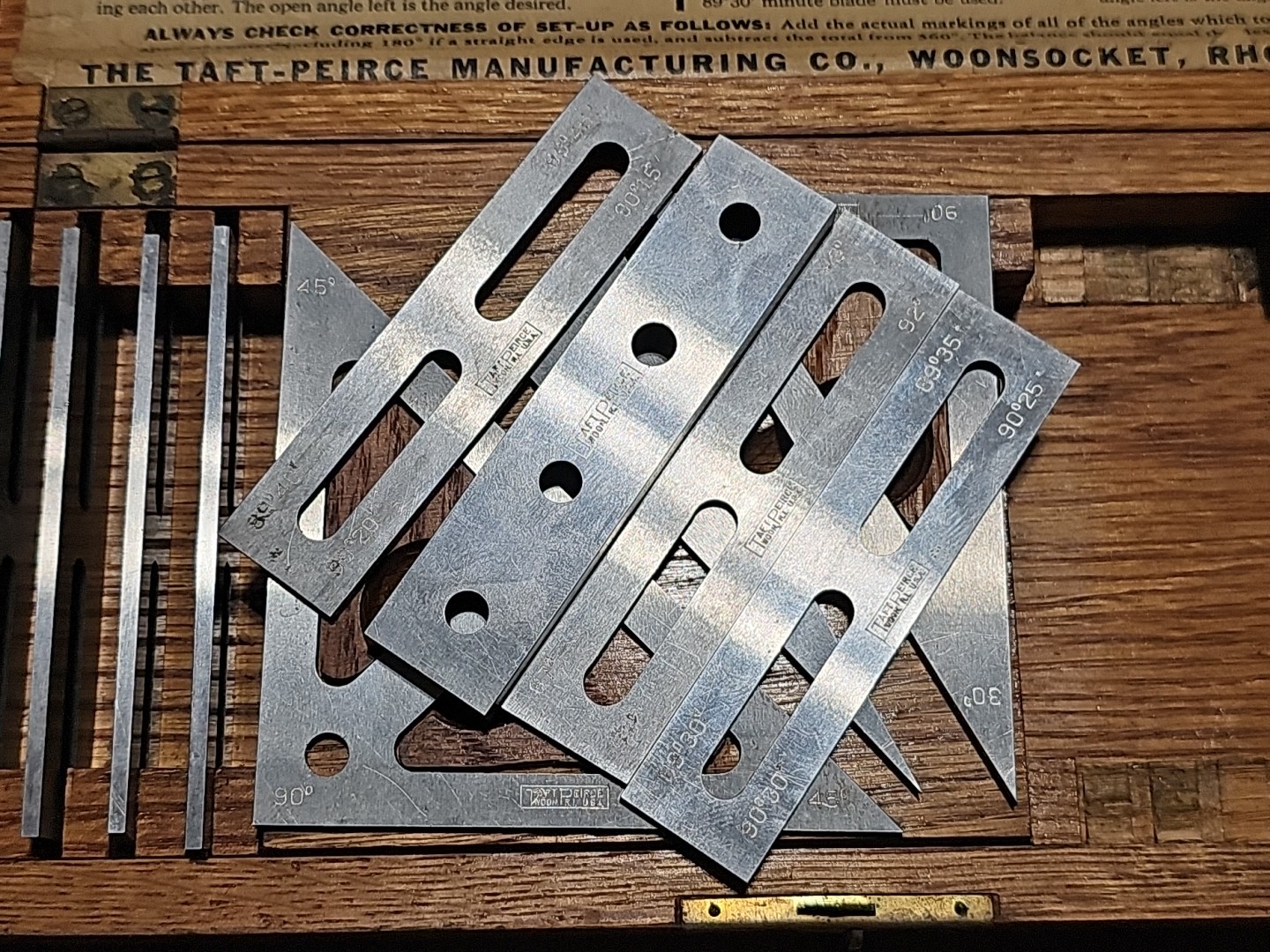 Taft Peirce Universal Angle Gage Set Vintage set complete 1938 Quick Shipping