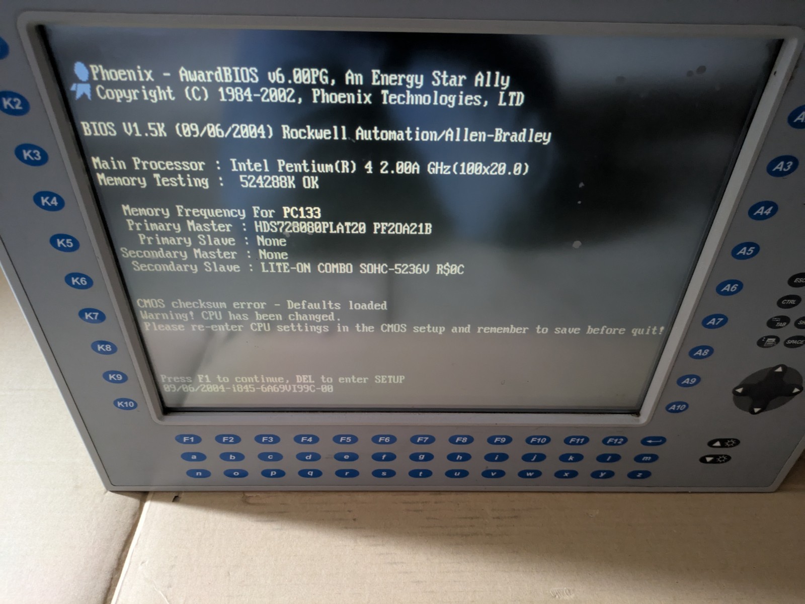 ALLEN BRADLEY VersaView 1500w 6180W-15BPXPH Works Please Read!! Windows XP