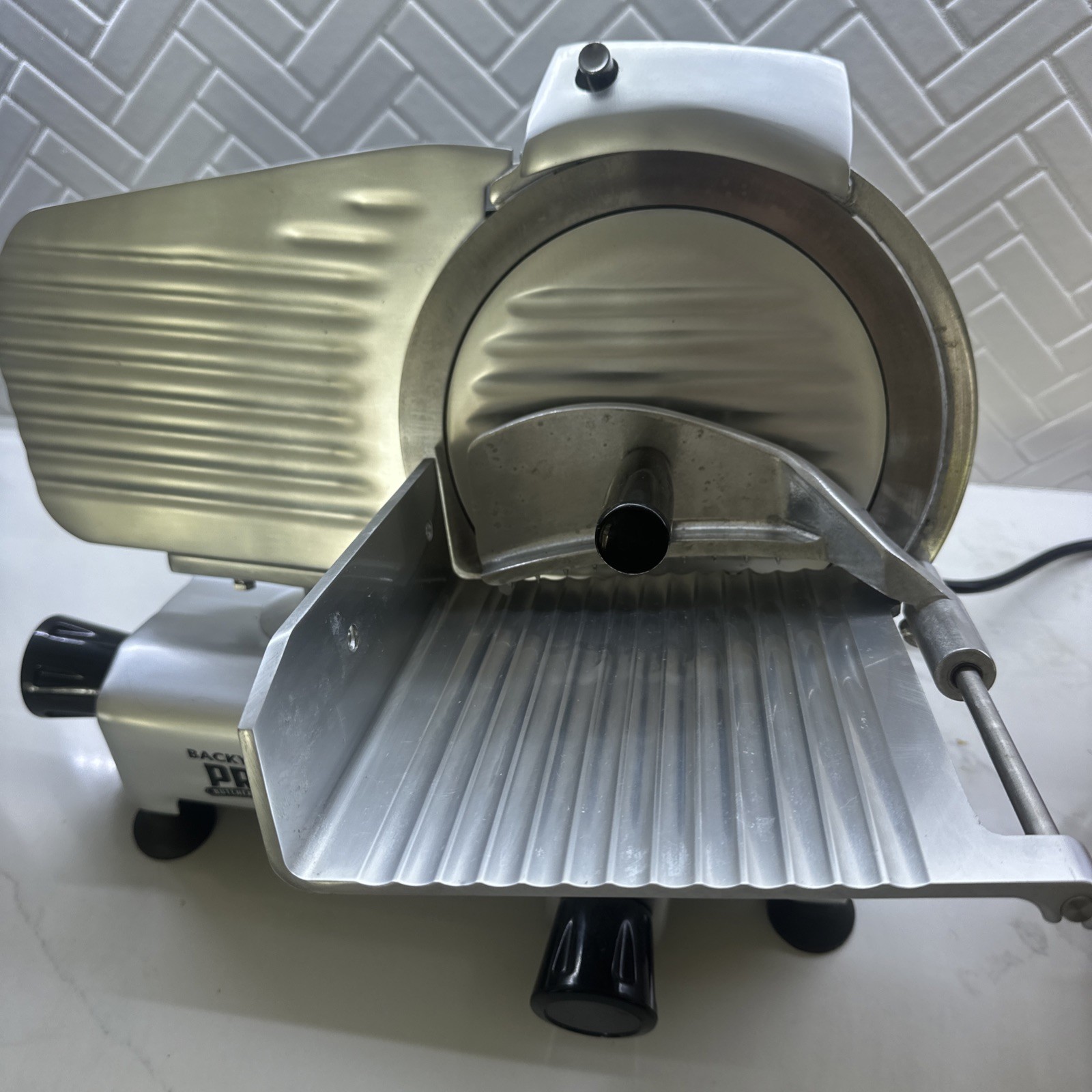 9″ Manual Gravity Feed Meat Slicer Semi-Automatic Commercial Machine 1/6 HP