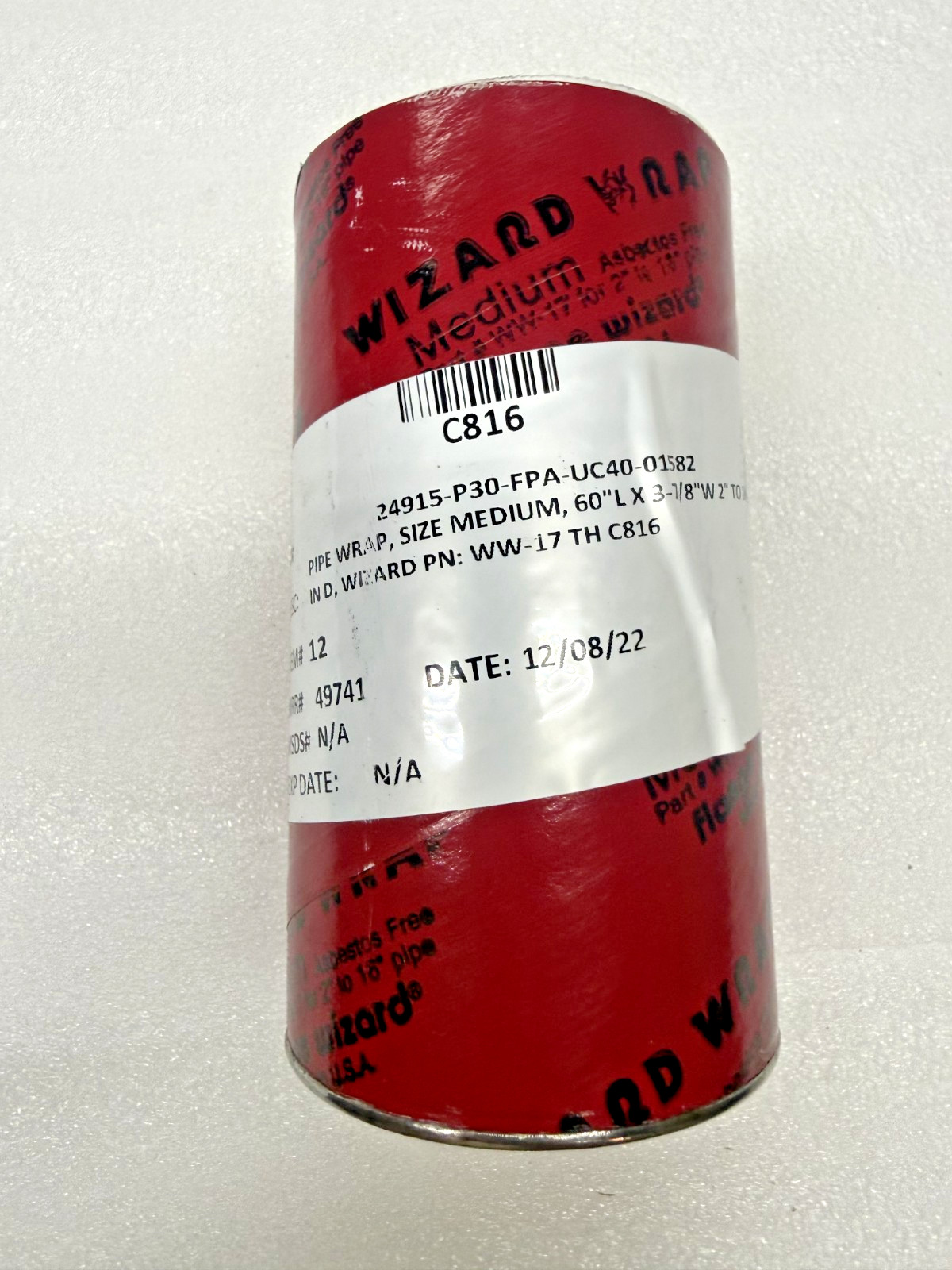 Bundle of (2) Wizard Wrap WW-17 Medium 2″-16″ Pipe, 60″ x 3-7/8″
