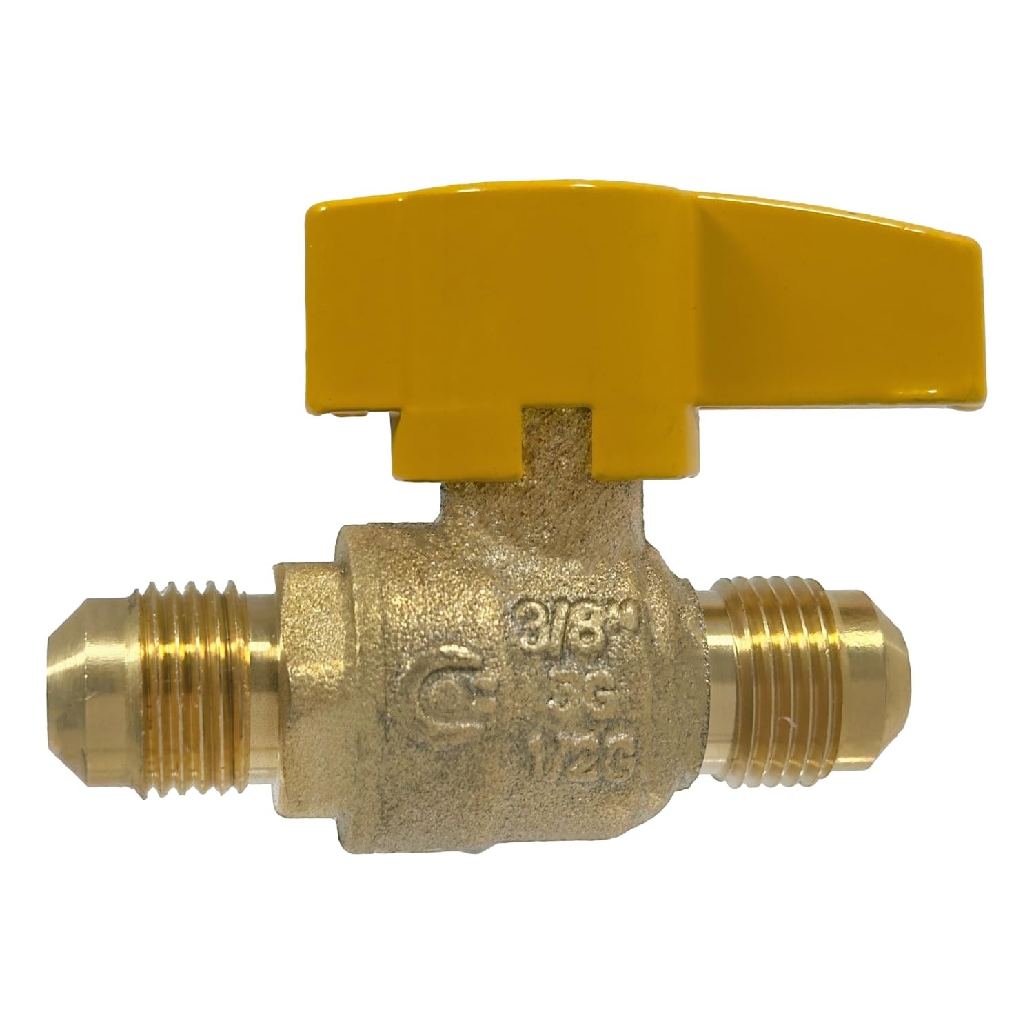 3/8 Inch Flare X 3/8 Inch Flare Gas Valve 1/4 Inch Turn Propane Natural Gas