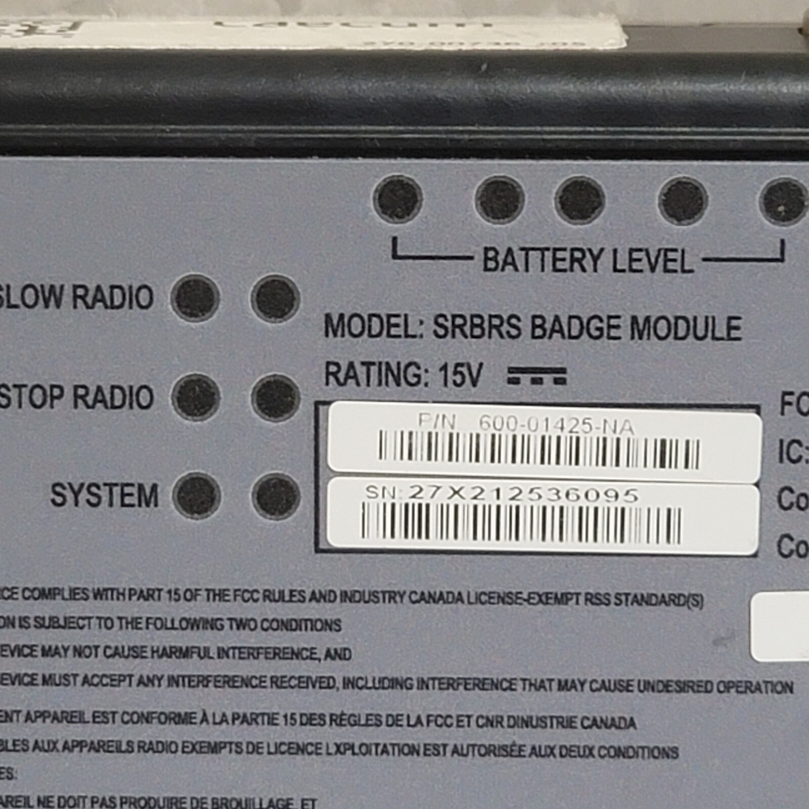 ​600-01425-NA Amazon Robotics SRBRS Badge Module Industrial Safety Control READ
