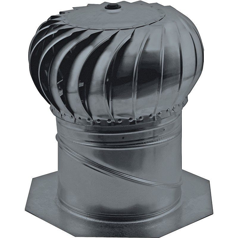 Master Flow AIC14BL Rotary Turbine Ventilator, 14 in Dia Throat, Aluminum, Black