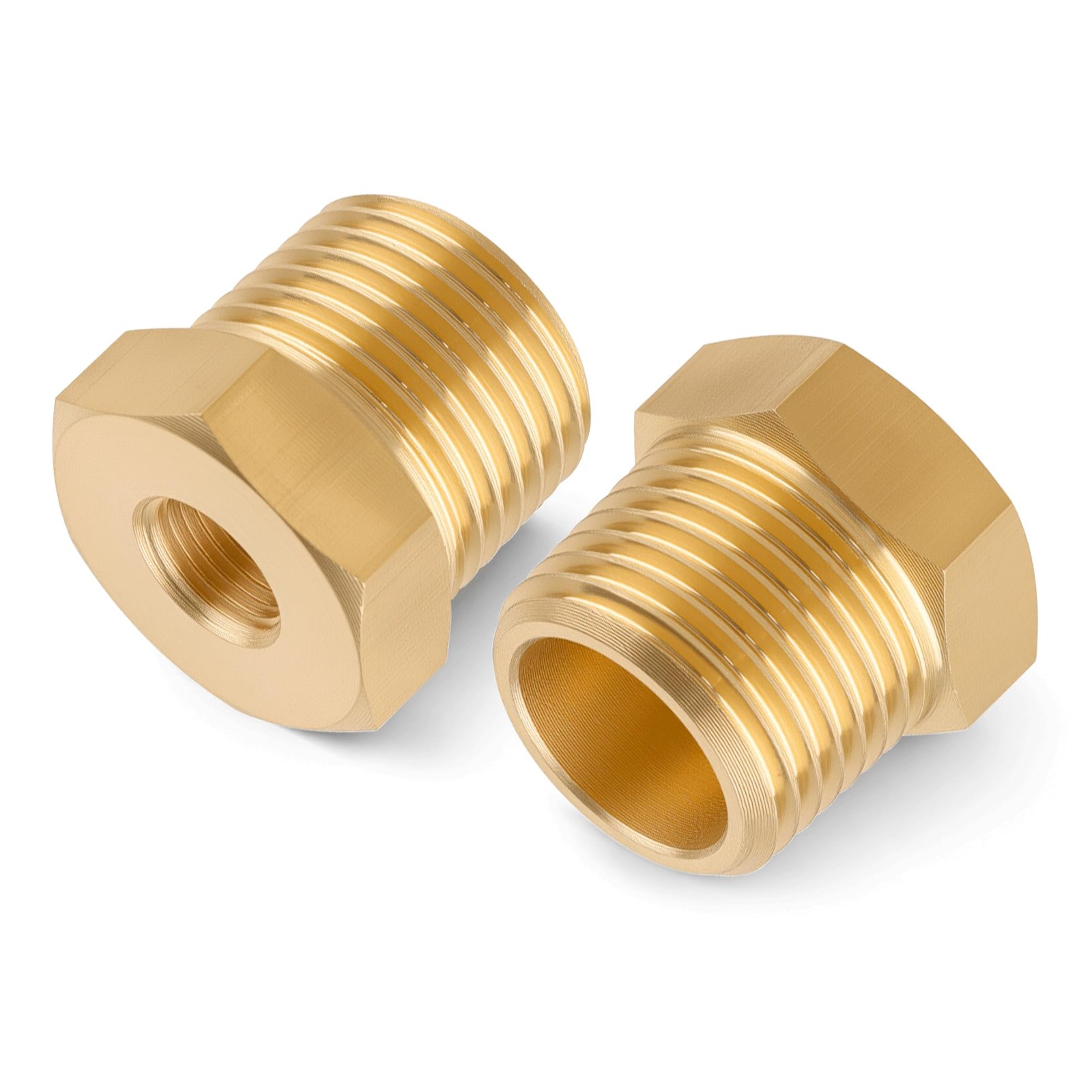Boeray 1/2 Inch NPT Male Thread to 1/8 1/2″ x 1/8″ NPT(3/4″OD x 3/8″ID), Gold
