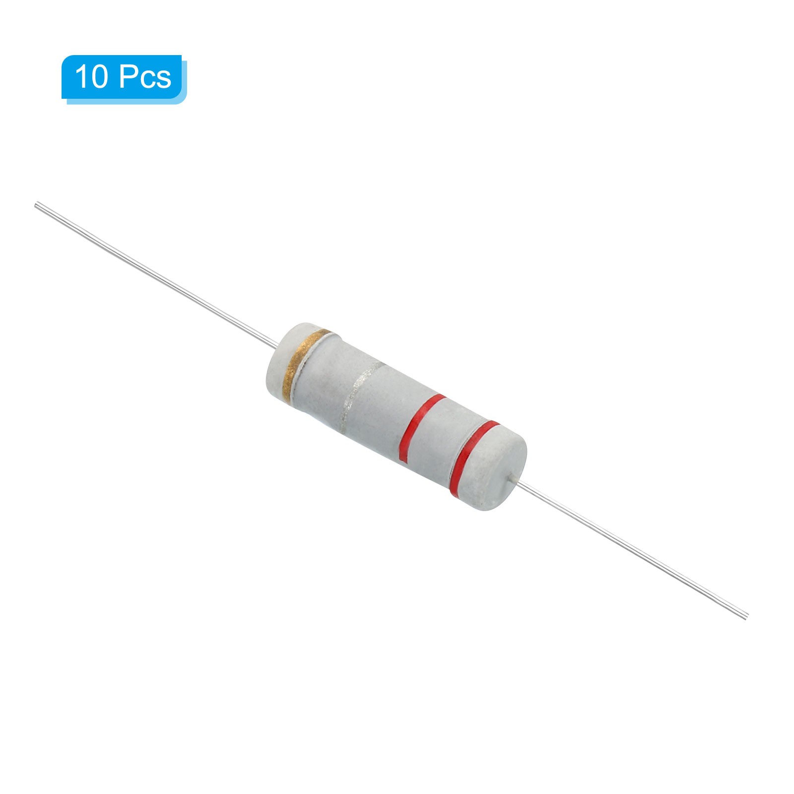 10pcs 5Watt 0.22 Ohm Carbon Film Resistor 5% Tolerance Axial Colored Ring