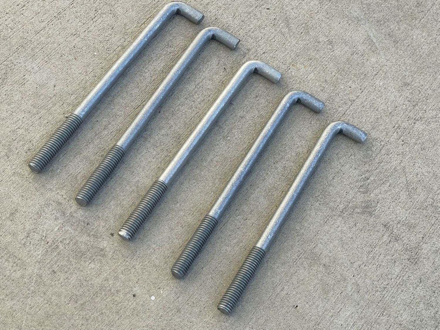 Sandbaggy 1/2″ x 8″ Threaded Concrete Anchor L-Bolts – Hot Dipped Galvanized