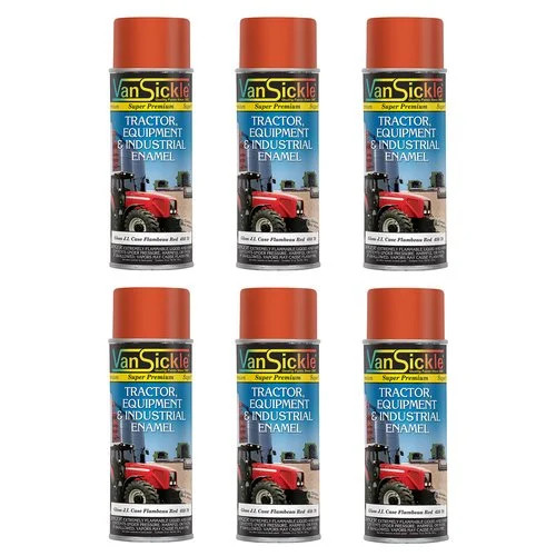 Case Flambeau Red Tractor Aerosol 6-Pack fits Paint Case