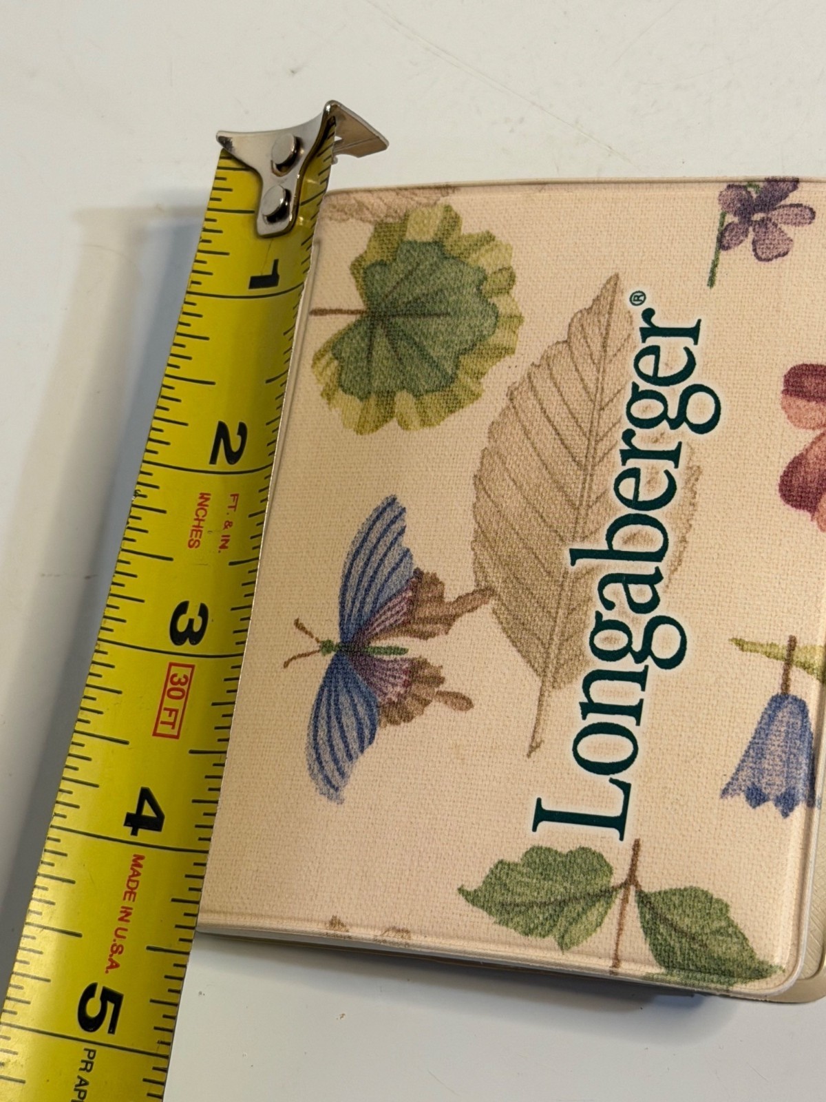 Longaberger Floral Butterfly Notepad Paper Desk Stationary Charming Decor New