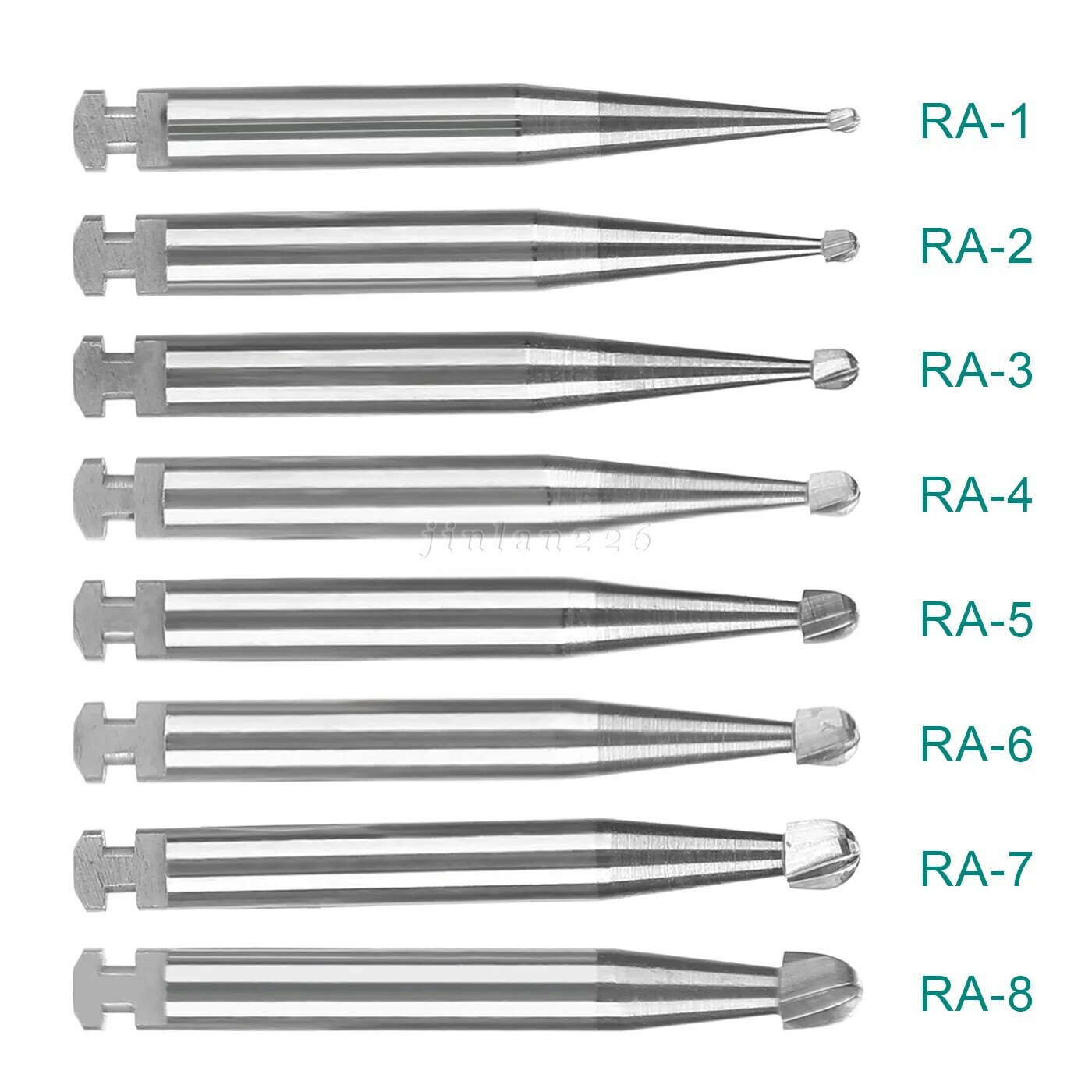 Dental Round Carbide Bur for Slow Speed Latch Type Handpiece RA 1# – 8# Burs VIP