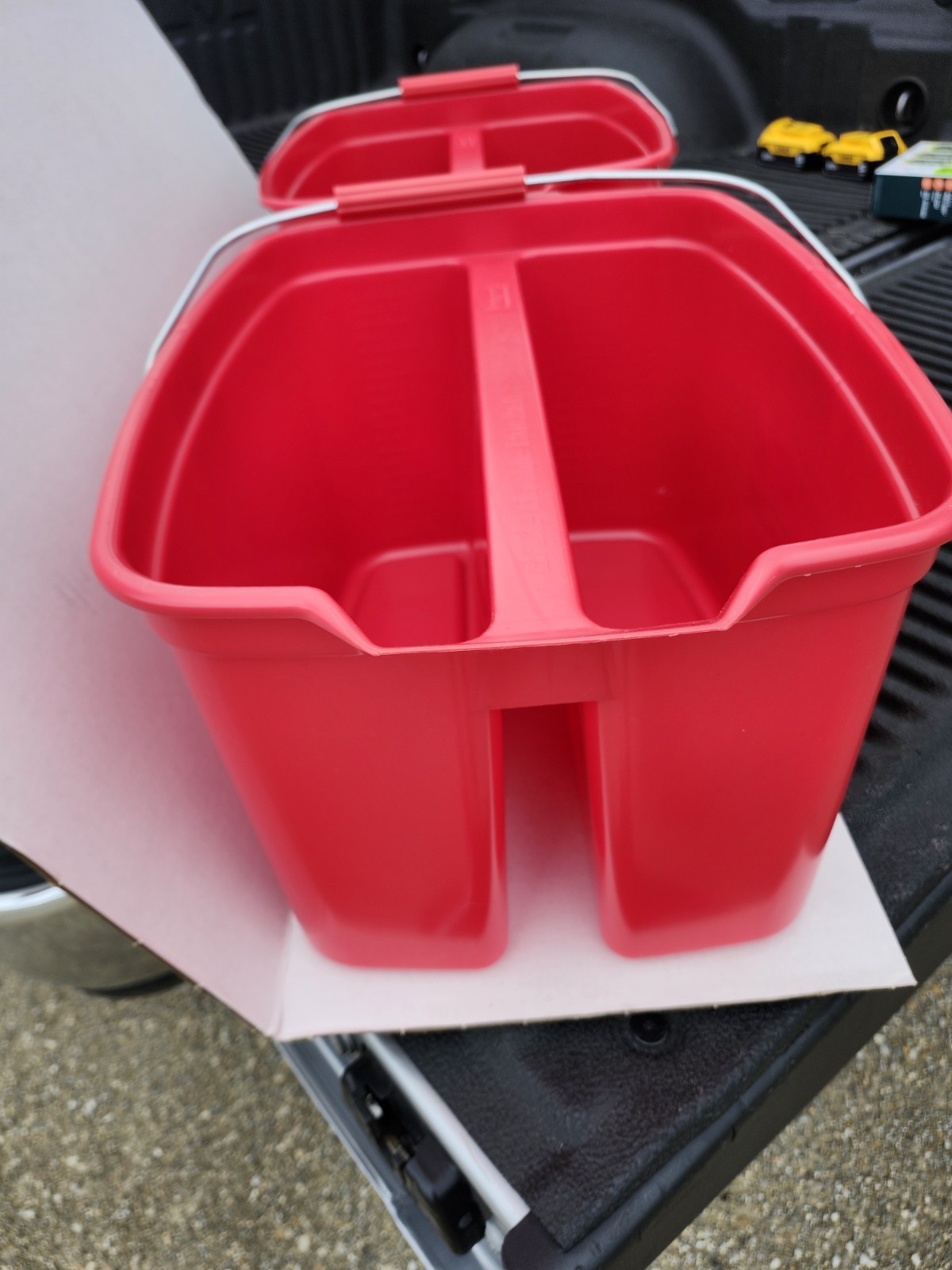 Rubbermaid Commercial Double Pail Bucket 19 Quart Cleaning Mop Tool RED LOT 2