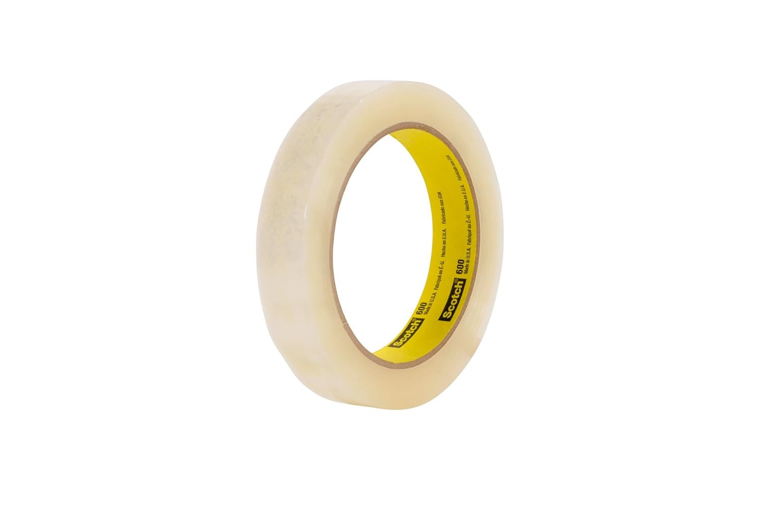 Scotch Light Duty Packaging Tape 600 Clear High Clarity, 3/4 in X 72 Yd