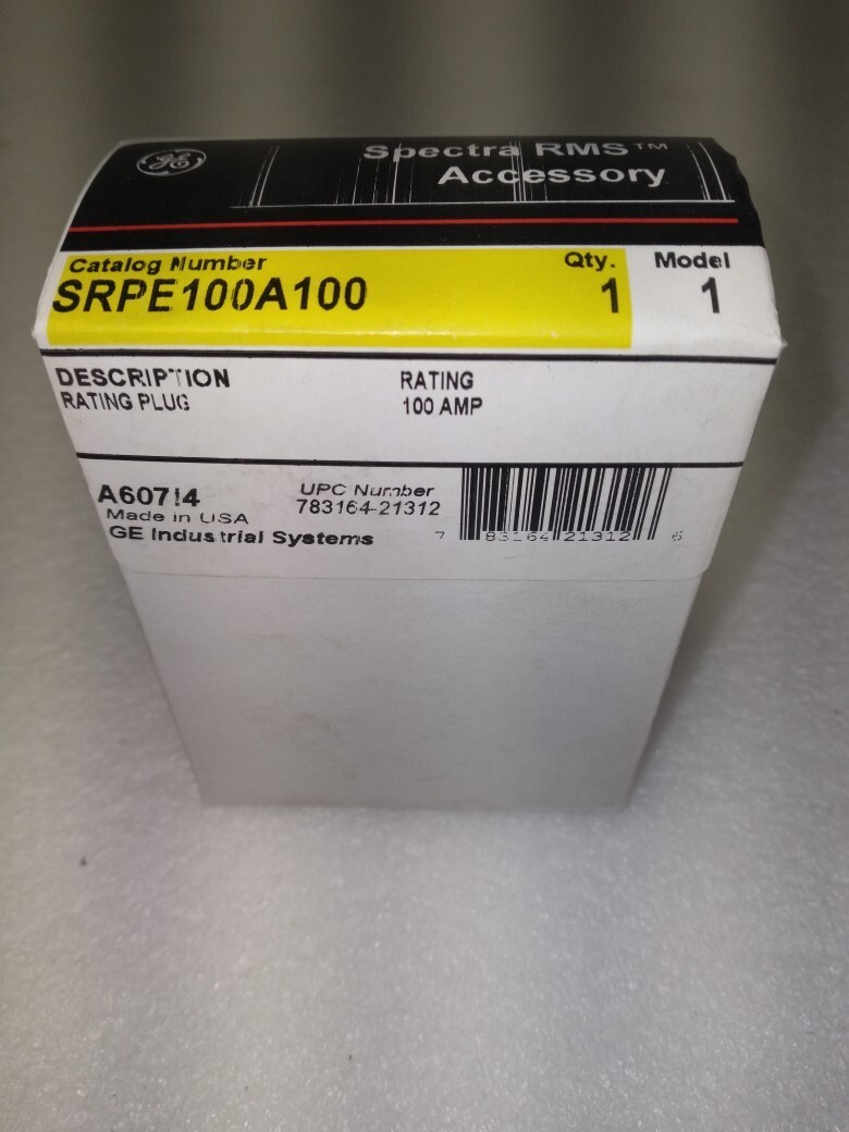 GENERAL ELECTRIC RATING PLUG SRPE100A100