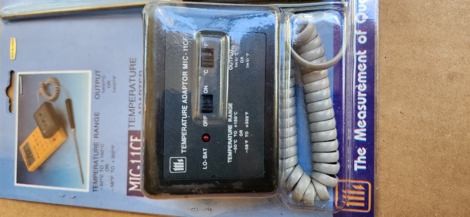 Digital Multimeter Temperature Adapter for any Surface, Liquid or Gas MIC-11CF