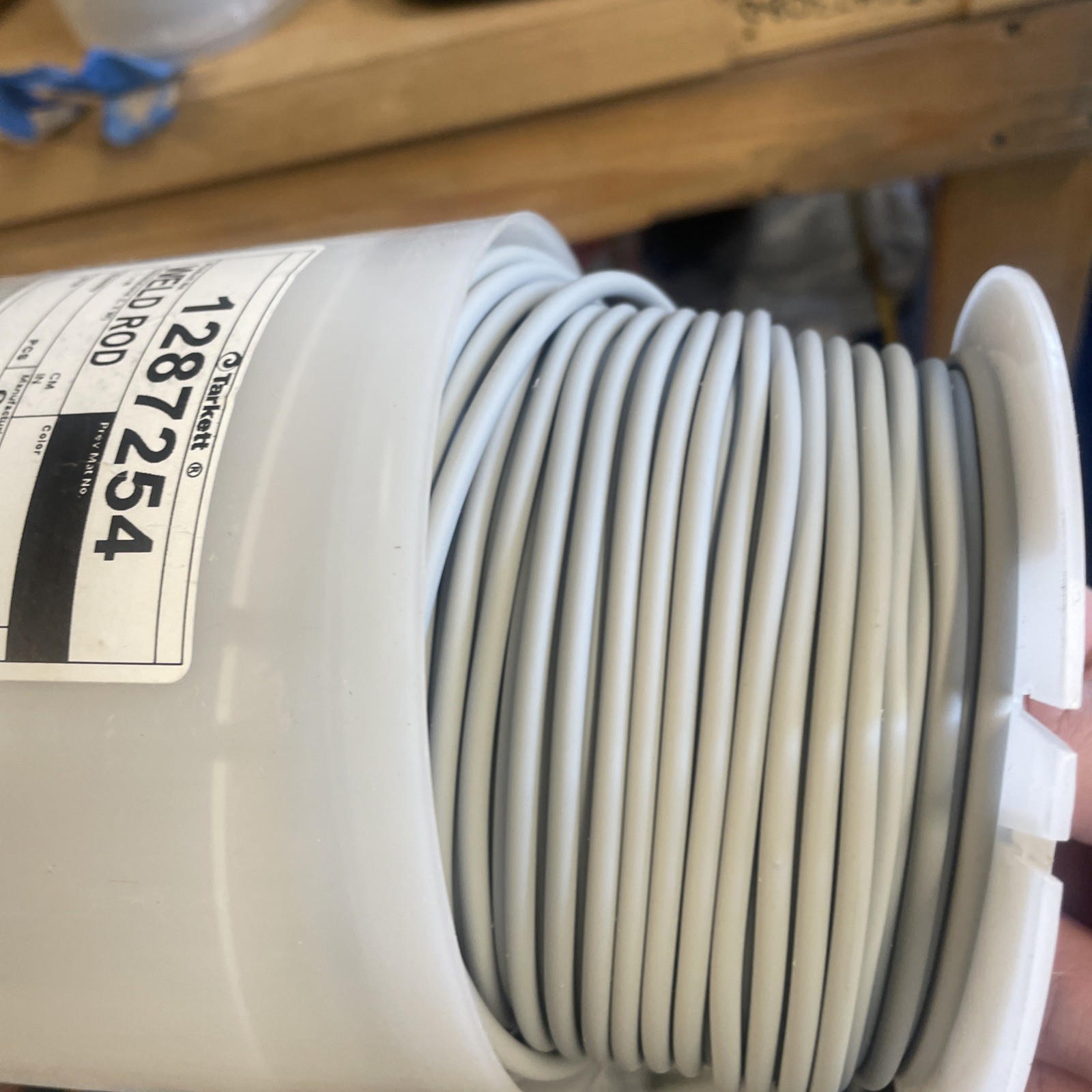 Tarkett PVC Weld Rod 1287254 Spools 50.0m Roll Gray Color