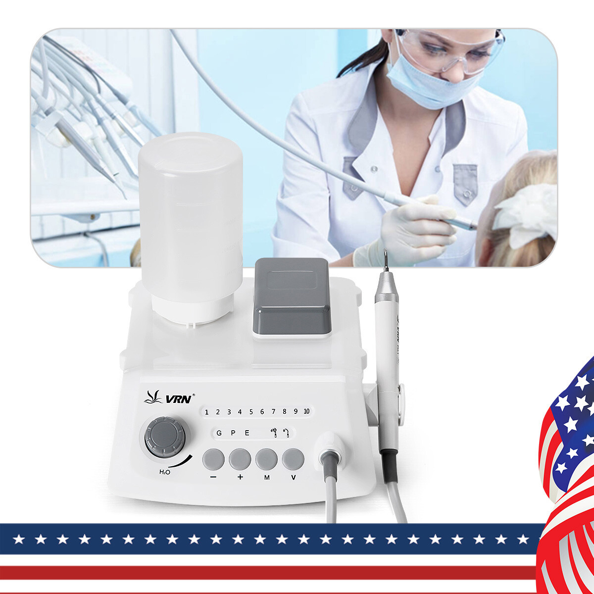 Mobile Dental Portable Delivery Unit Compressor Ultrasonic Scaler Curing Light