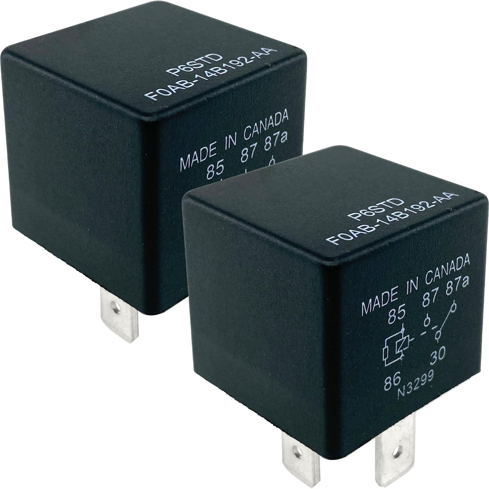 2-Pack FOAB14B192AA Fuel Pump Starter Relay 12V for Ford F-150 Explorer