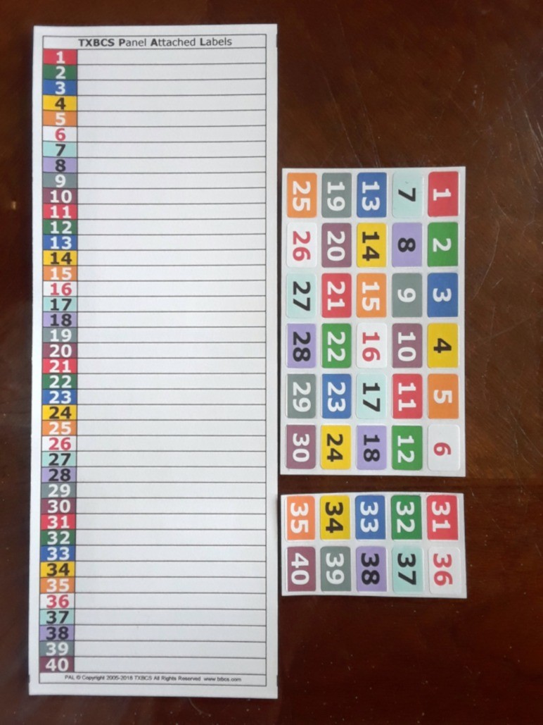 Circuit Breaker Labels Electric Panel Box – Color-Coded 40 Position Adhesive