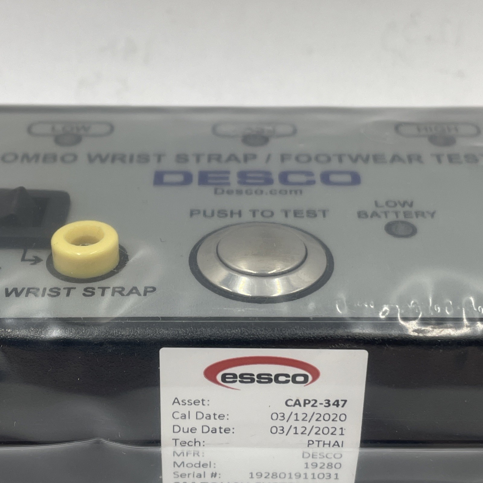 Desco 19280 Wrist Strap and Footwear Combo Tester, Used Once for Demo.