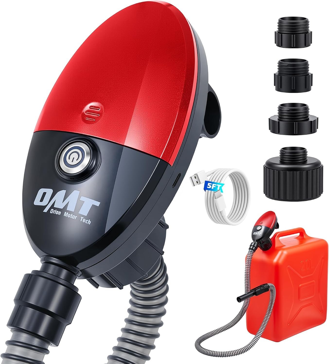 Portable 3.2GPM Fuel Transfer Pump Kit | Ideal for Gas, Diesel, Kero, Emergency