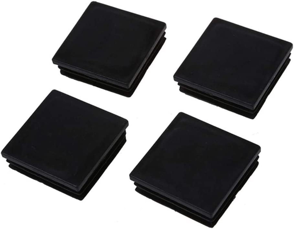 100 Pack 1 Inch Square Plastic Plug Tubing End Cap Durable Chair Glide