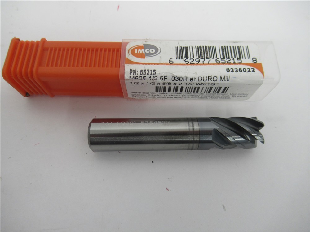 Imco 65215 , 1/2″ Solid Carbide .030 Corner Radius End Mill