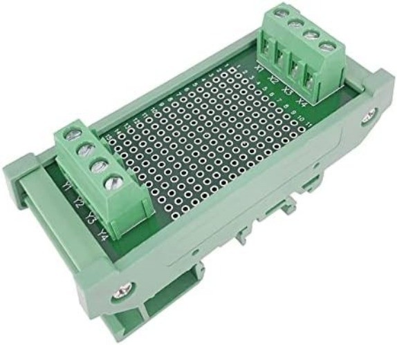 Prototype 72x30mm PCB Board DIN Rail Mount Carrier Housing Arduino DIY Project