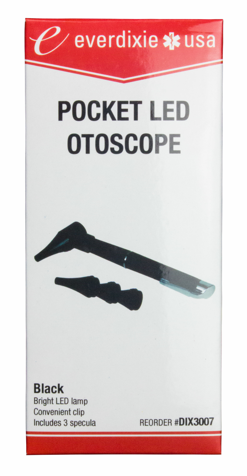 DIXIE EMS BASIC STUDENT MEDICAL POCKET OTOSCOPE WITH LED LIGHT REUSABLE PENLIGHT