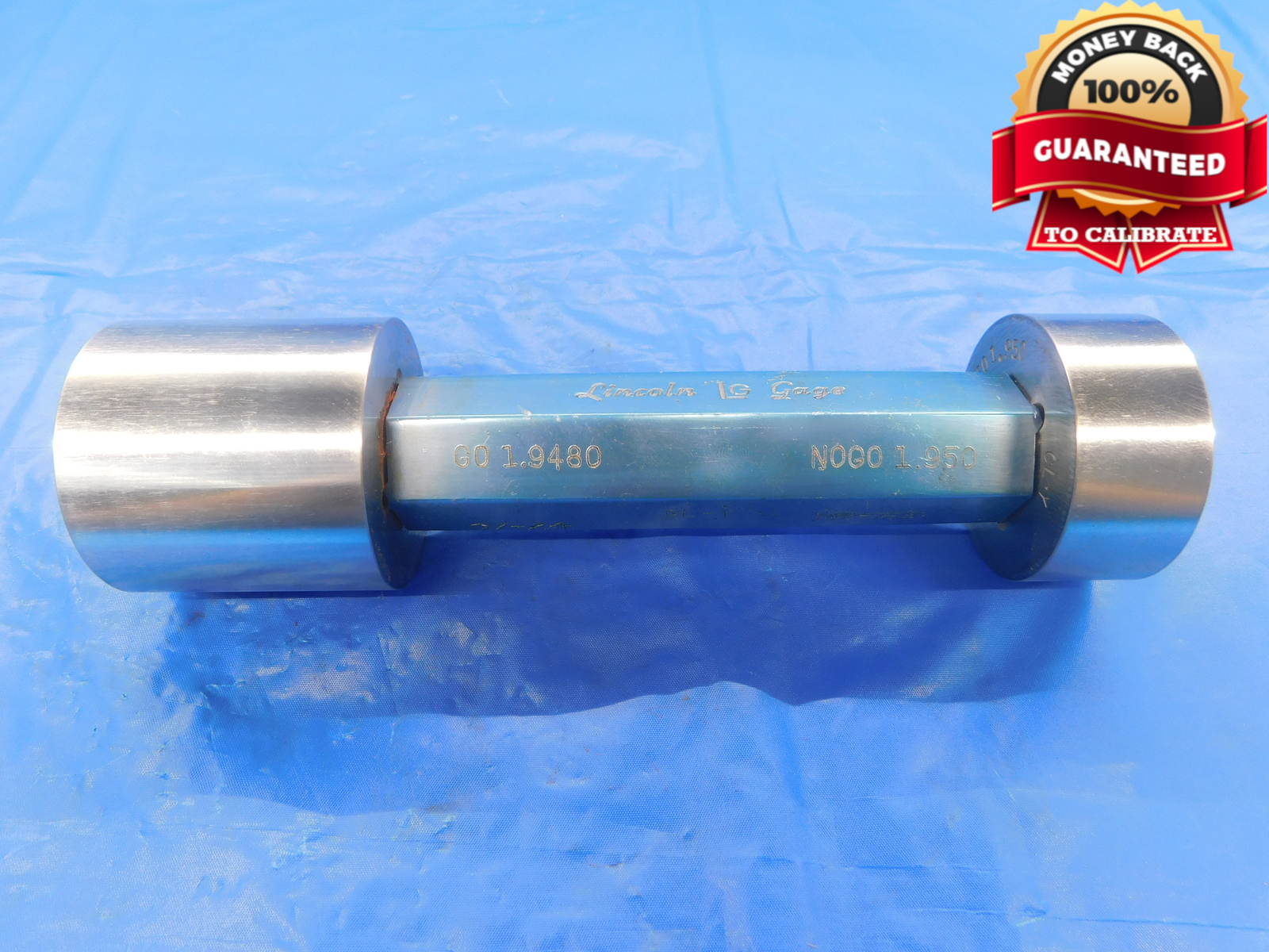 1.9480 & 1.9500 CL Y PIN PLUG GAGE GO NO GO 1.9531 -.0031 1 61/64 1.948 1.950