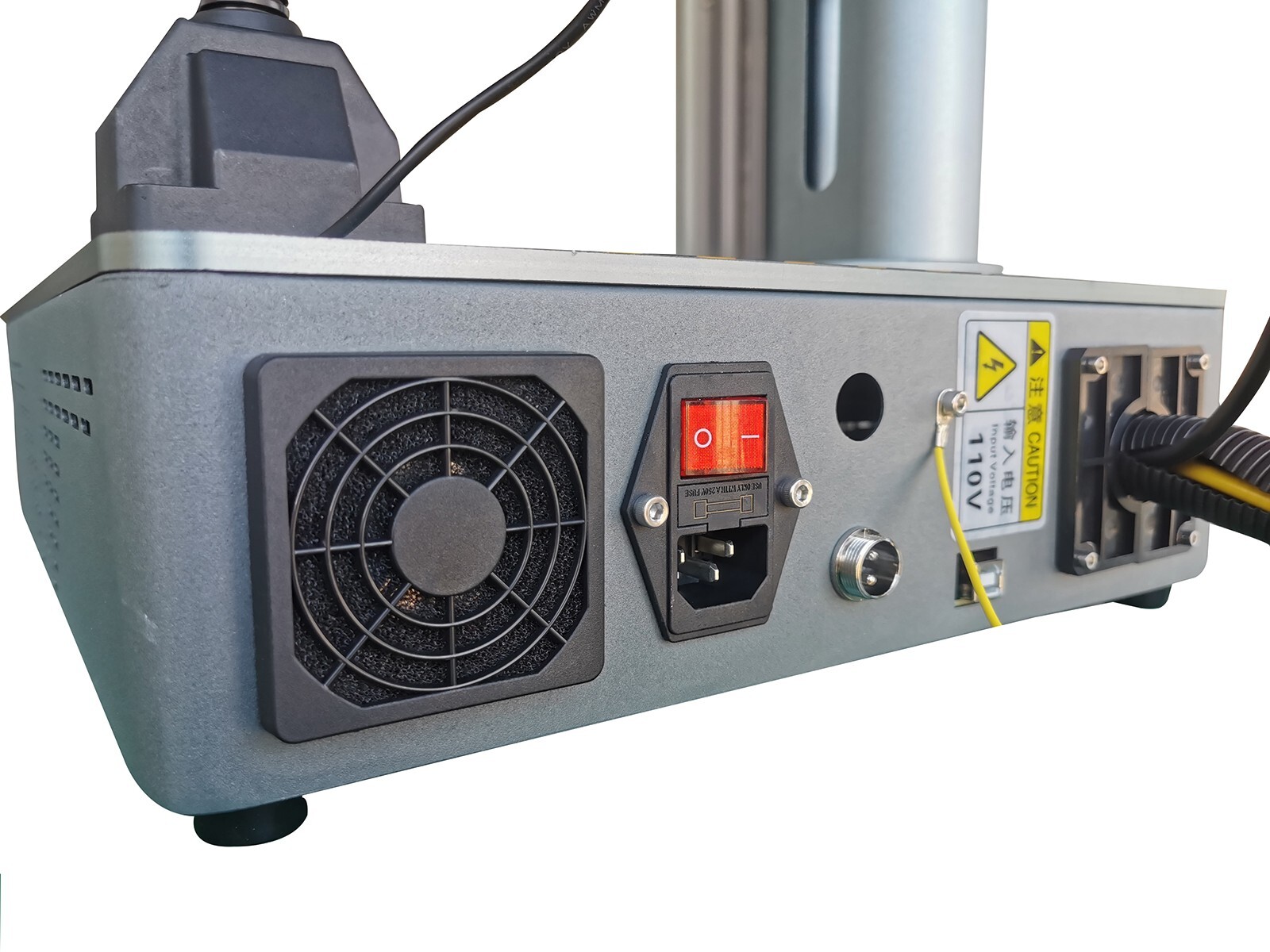 USA 50W Fiber Laser Metal Steel Mark Engraver Machine Ezcad Rotary axisFEDEX FDA
