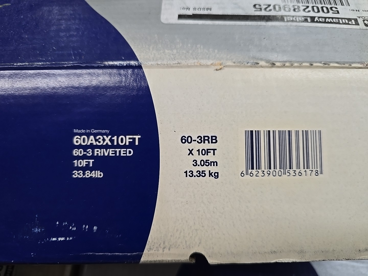 Renold 60-3RB / 60A3X10FT roller chain New In Box.