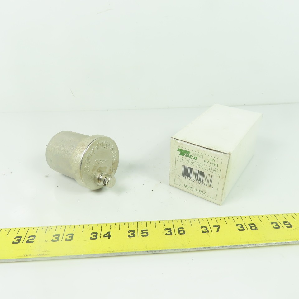 Taco 400 HY-Vent Pneumatic Air Vent 1/8″ NPT 150PSI NEW