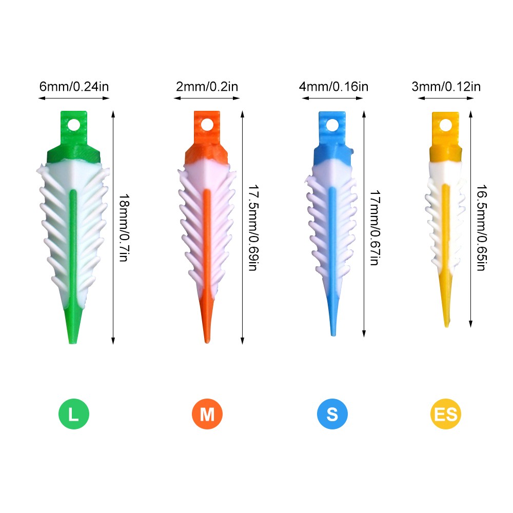 Disposable Plastic Wave Shape Dental Tooth Gap Composite Interdental Wedge Mixed
